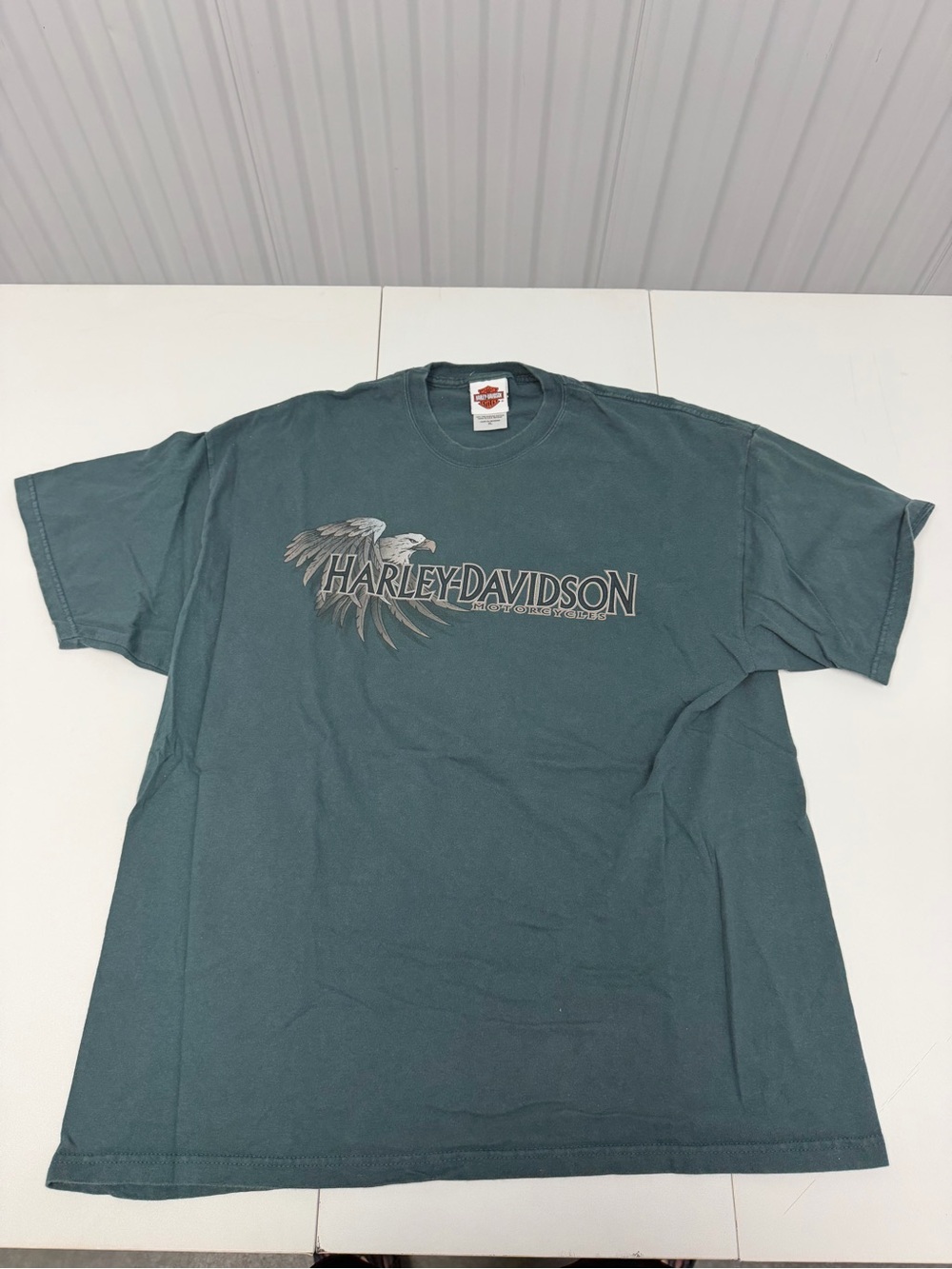 Harley-Davidson Dark Teal Eagle Logo Short Sleeve Tee